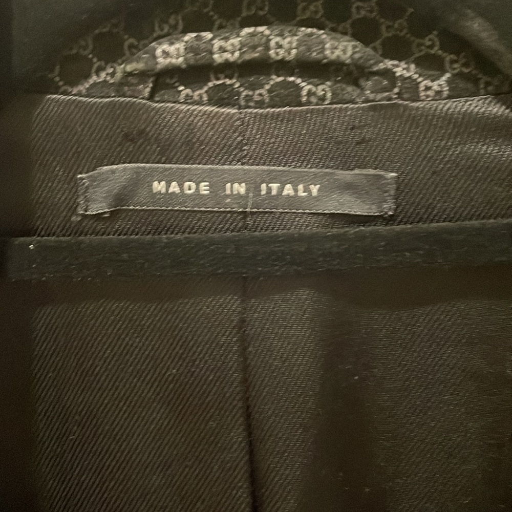 Black Gucci Guccissima gg blazer jacket suede size 48 so hot - Picture 3 of 7